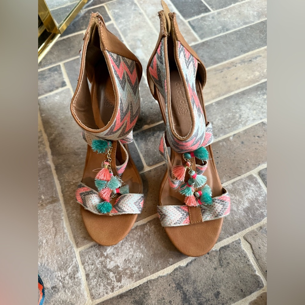 Boho Sandals with Tassel Accents